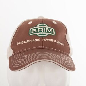 OC Brim Solid Machinery Cap Mens OSFM Brown Tan Two Tone Adjustable Hat